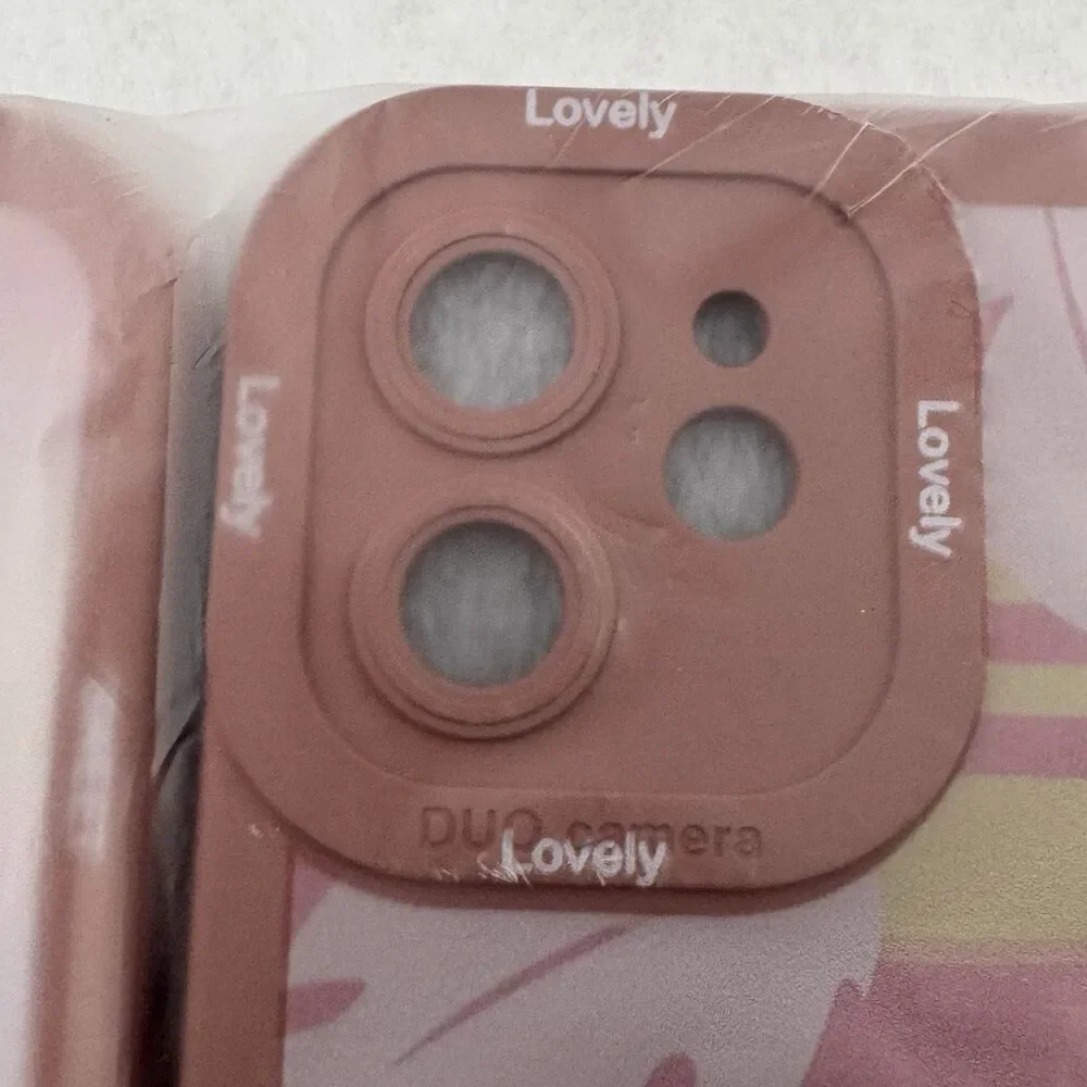 iPhone 12 Mini Case Pink Cartoon Characters Sweet Lovely Set of 2